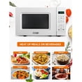 thumbnail image 4 of Commercial Chef Small Microwave 0.7 Cu. Ft. Countertop Microwave with Digital Display, White Microwave with 10 Power Levels, 4 of 7