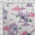 thumbnail image 3 of oneOone Polyester Spandex Pink Fabric Tropical Beach Fabric For Sewing Printed Craft Fabric By The Yard 56 Inch Wide, 3 of 4
