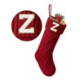 thumbnail image 1 of Bas de Noël avec Lettre Initiale 18 Pouces Bas pour Décoration de Noël - Rouge Z, 1 of 9