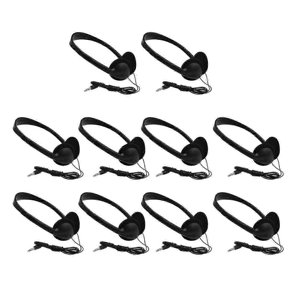 10 Pack Casques de classe filaires pour les étudiants, les écoles, les laboratoires d'ordinateurs casques en vrac