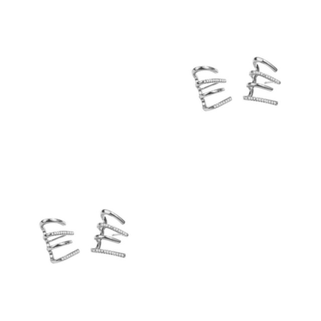 Baohd Elegant Earrings Timeless For Touch Of Class Versatility Earrings For Women silver 2Set