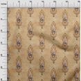 thumbnail image 3 of oneOone Velvet Light Brown Fabric Asian Floral Block Craft Projects Decor Fabric Printed By The Yard 58 Inch Wide, 3 of 4