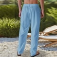 thumbnail image 5 of Dagugfen Lounge Pants for Men Elastic Waist Drawstring Loose Lightweight Travel Beach Pants Work Pants, 5 of 5