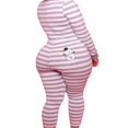 thumbnail image 1 of Women Button Neck Long Sleeve Bodysuit Pink S, 1 of 4