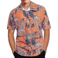 thumbnail image 1 of Mens Hawaiian Print Lapel Short Sleeve Shirt, 1 of 9