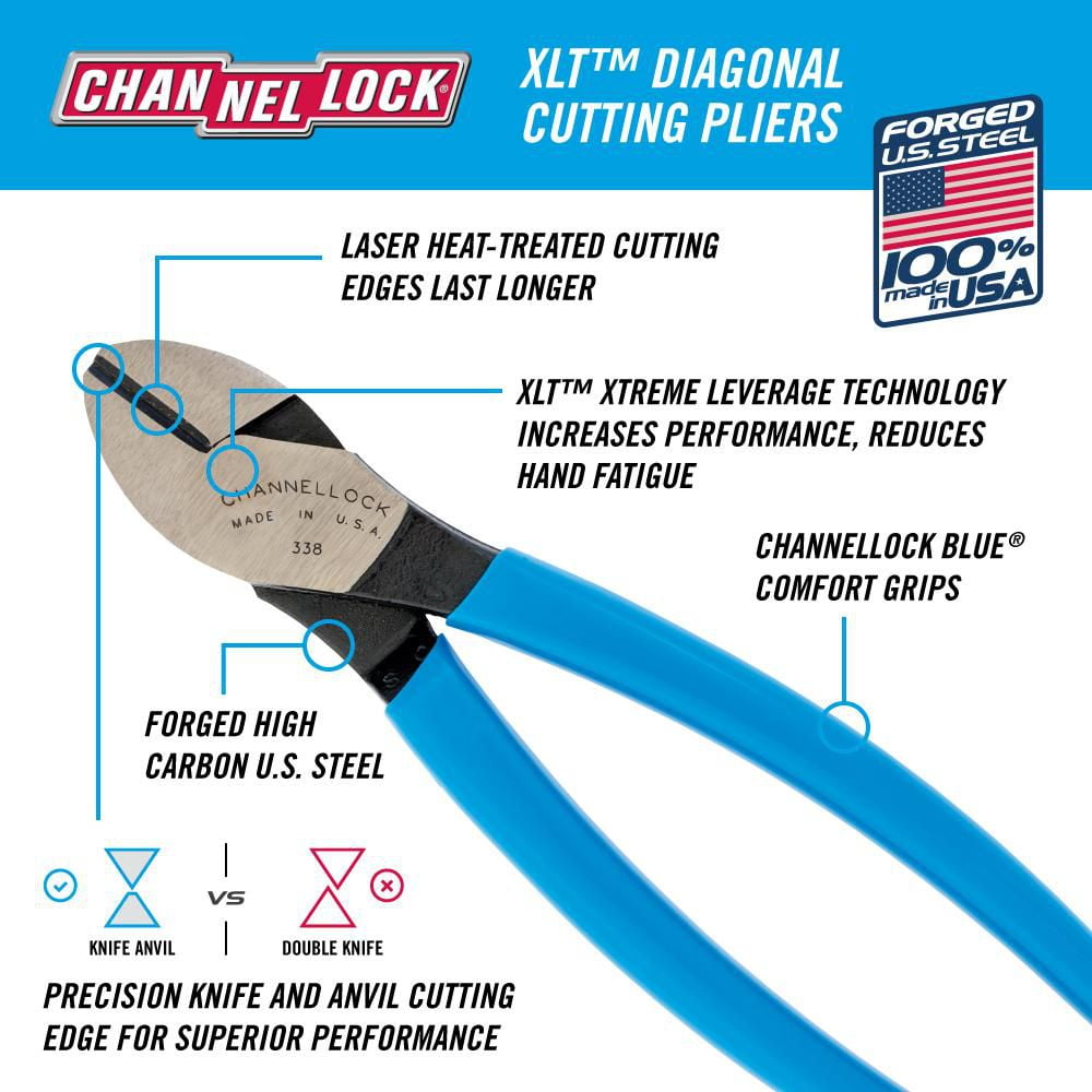 CHANNELLOCK 8" HL Diag Cutting Plier