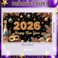thumbnail image 1 of Decorative Design New Year Banner Festive Theme Celebration Banner for Holiday Event Indoor Decoration Party Backdrop, 1 of 5