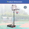 thumbnail image 3 of Costway Support de Panier de Basketball Portable 6,3 Pi-8,1 Pi Réglable avec Roues et Protège-Bords, 3 of 9