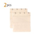 thumbnail image 2 of INSPIRE CHIC Women's 2 Pcs Stretchy Bra Extenders, 2x2/2x3/2x4 Hooks Elastic Back Bra Extension Strap Bra Band Light Apricot 2 Rows 4 Hooks, 2 of 6