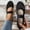 Black, variant on Cameland Comfortable Women's Shoes Women's Foreign Trade Large Size New Flat Casual Work Knitted Shoes Round Head Shallow Mouth Slip-on Shoes