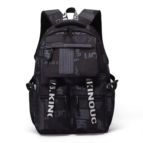 Nouveau Sac à Dos d'École Mode pour Garçons Adolescents, Sac d'École cool, Sac à Dos de Voyage Imperméable, Grand Sac à Livres pour Collège, Sacs d'École pour Enfants - Noir