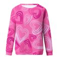 thumbnail image 4 of Qertyioot Sweat-shirt Valentine pour les Femmes, Mode Femme Manches Longues Col Rond Impression Blouse en Vrac Tops, 4 of 4