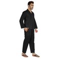 thumbnail image 2 of Inkmeso Ensemble de Pyjama Classique Uni en Coton, Pyjama Boutonné pour Hommes, 2 Pcs, Tenue de Nuit, 2 of 7