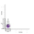 thumbnail image 3 of Angara Collier en Améthyste Naturelle - Pendentif Solitaire en Améthyste Ronde 1,7 ct Nœud Infini en Platine pour Femmes, 3 of 8