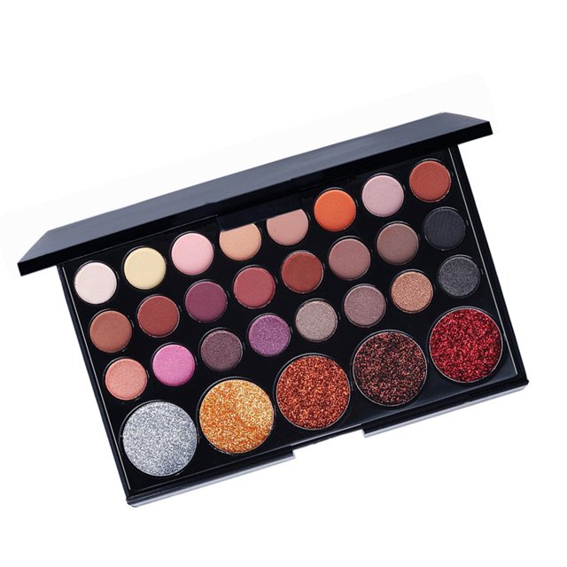 Three-dimensional Eyeshadow Waterproof Eye Shadow Box Matte Shimmer Lightweight Cosmetics Beauty with Fine Powder Home Type 2