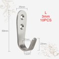 thumbnail image 1 of 10XSolid Stainless Steel Wall Mount Single Hook Heavy Duty Rustproof Coat Hanger, 1 of 8