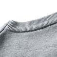 thumbnail image 3 of Mrat Fall Pullover Men Men's Solid Color Knitted Sweater Round Neck Pullover Long Sleeved Loose Button Sweater Tops Sweater Men Sweater S-59 Gray L, 3 of 6