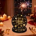 thumbnail image 4 of A 7 Inches Black And Gold Happy New Year Theme Disposable Paper Plates Party Tableware Pack Of 16 Elegant Celebration, 4 of 7