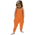 thumbnail image 1 of Girls Romper Sleeveless Rompers for Girls Spaghetti Strap Rompers with Pockets Girls Summer Clothes 5-6 Y, 1 of 4