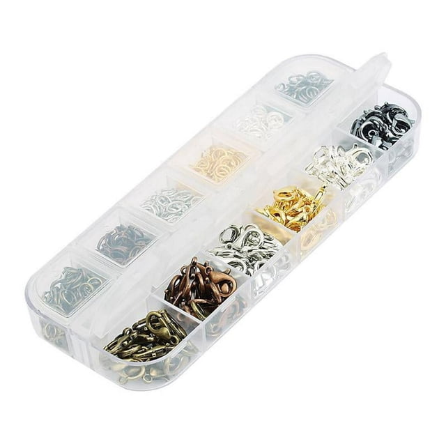 Fashion Jewelry Findings Lobster Clasp Hooks Jump Rings Split Rings Connectors bronze gold and