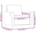 thumbnail image 4 of vidaXL Sofa Chair Light Grey 60 cm Fabric, 4 of 5