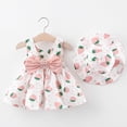 thumbnail image 2 of Robes pour Tout-Petits Robe Tutu Sans Manches pour Bébé Robe d'Été pour Fillette avec Chapeaux Ensemble 2 Pcs Robe de Fée Tout-Petit 3-4 Ans, 2 of 3