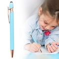 thumbnail image 2 of ZTTD 1 Pcs Ballpoint Pens, Fine Point Smooth Writing Pens, Soft Touch Pens For Writing Journaling Taking Notes Office Home (Light Blue), 2 of 9