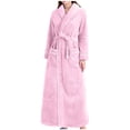 thumbnail image 1 of AherBiu Women's Robes Plush Warm Soft Long Robe Fleece Winter Party Housecoat Bathrobe with Pockets, 1 of 4