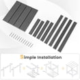 thumbnail image 5 of Gymax 2 Pcs Table d'Appoint Adirondack de Patio 14 Pieds' HDPE Carré Résistant aux Intempéries Jardin Gris, 5 of 5