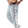 thumbnail image 3 of Men Jogger Pants Sides Buttons Workout Trousers Casual Sweatpants, 3 of 7