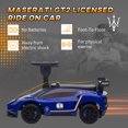 thumbnail image 4 of Qaba Licensed Maserati GT2 Baby Sliding Car with Under Seat Storage, Blue, 4 of 9