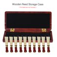 thumbnail image 3 of Boîte de Rangement en Bois avec Accessoires Intérieurs en Tissu Doux pour Instruments, Boîte de Rangement pour 11 Pcs Bassons Roseaux Bois Rouge, 3 of 8