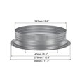 thumbnail image 2 of Unique Bargains Raccord de Conduit de 10 Pouces Bride Métallique Raccord Droit Bride de Tuyau Ronde Conduit de Ventilation, 2 of 5