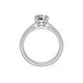 thumbnail image 2 of 1,00 Ct T.p. Rond Véritable Diamond Superbe Bague de Fiançailles Solitaire pour Femme en Or Blanc Massif 14K Taille 3,5, 2 of 8
