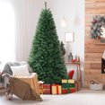 thumbnail image 4 of Costway 8 FT Christmas Tree with 1182 PVC Branch Tips 400 Warm White LED Lights Gloves, 4 of 10