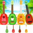 thumbnail image 1 of Fruit Children Small Guitar Toy Baby pattern guitar; simulated fruit Play Music Ukulele Educational Learning Musical Instrument Toy,Color 4, 1 of 1