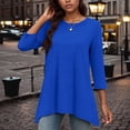 thumbnail image 2 of T-shirt d'Été Décontracté pour Femme à Manches Courtes et Col Rond pour un Confort et un Style au Quotidien avec Denim, 2 of 7