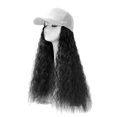 thumbnail image 1 of Visors Baseball Cap Hair Wave Curly Hairstyle Adjustable Wig Hat Attached Long Hair Baseball Caps, 1 of 1