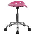 thumbnail image 3 of Vibrant Pink Tractor Seat and Chrome Stool, 3 of 9