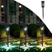 Deals of The Day Clearance! Solar Ground Plug Garden Light, Waterproof Solar Powered Outdoor Patio Lights, Decorative Garden Lights, White, Warm, or Colorful Lighting Choices
