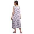 thumbnail image 3 of Moomaya Womens Lace Border Sleepwear For Ladies Button Placket Nightdress, 3 of 5