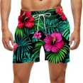 thumbnail image 1 of Kakii Men's Swim Trunks Hawaiian Bathing Mesh Lining Suit Swimsuits Beach Shorts with Pockets, 1 of 6