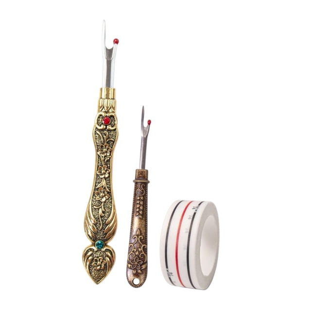 yuksok Seam Rippers Comfortable Grip Stitch Rippers for Embroidery Craft Needlework Set A