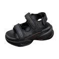 thumbnail image 2 of Wensltd Sandales Confortables pour Femmes Respirantes à Bout Rond à Bout Ouvert Sandales Noires, 2 of 9