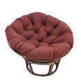 thumbnail image 2 of International Caravan Furniture Piece 42-Inch Rattan Papasan Chair with Solid Twill Cushion, 2 of 4
