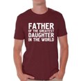 thumbnail image 1 of Awkward Styles Men's Father Of The Greatest Daughter In The World Graphic T-shirt Tops Proud Dad Gift, 1 of 4