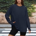 thumbnail image 2 of Diufon Oversized Sweatshirt for Women Long Sleeve Crewneck Loose Pullover Tops Solid Color Fall Fashion Clothes, 2 of 3