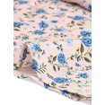 thumbnail image 5 of INSPIRE CHIC Women's Floral Puff Long Sleeve Ruffle Collar Pearl Decor Blouse M Light Pink, 5 of 5