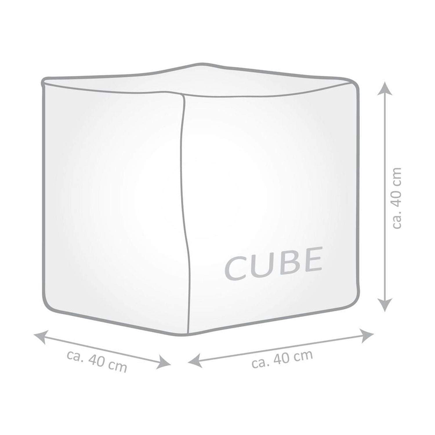 Gouchee Home Cube Brava Chocolate Pouf Ottoman – Water-Repellent Cube Bean Bag Footstool with Polystyrene Beads, Lightweight & Portable for Living Room or Dorm