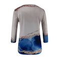 thumbnail image 4 of 2025 T-Shirt à Col Rond Manches Col Montant pour Femmes Mi-Long T-Shirts à Manches Longues de Printemps pour Femmes d'Haltérophilie Hauts Imprimés Décontractés Ensemble pour Femmes Chemise pour Femmes, 4 of 5